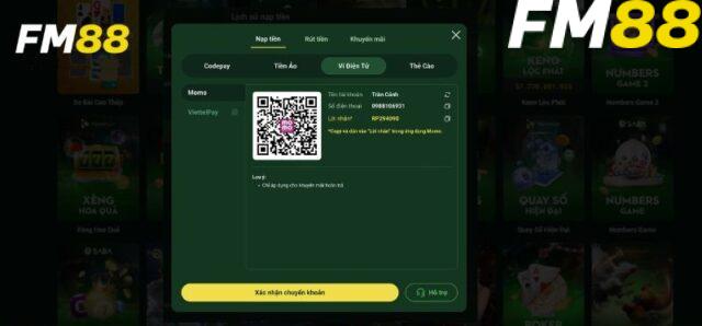 nạp rút tiền tại FM88
