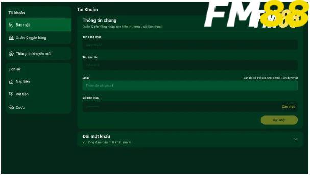 Đăng ký tài khoản Fm88
